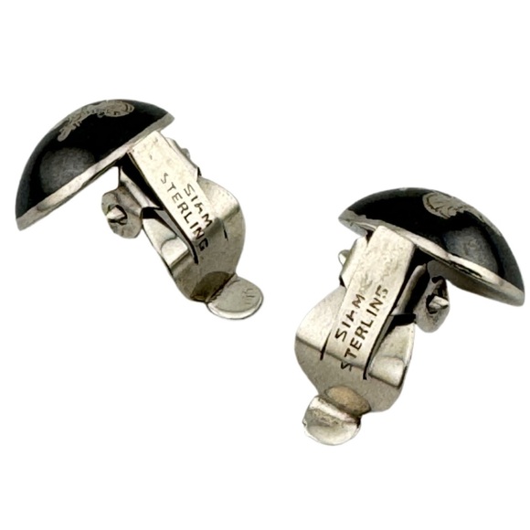 Vintage Thai Goddess Sterling Silver Earrings - Picture 3 of 8